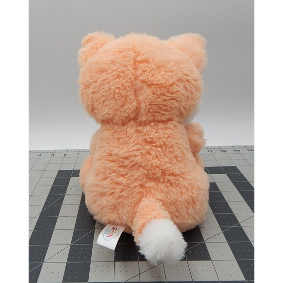 Spark Create Imagine Peach Fox 9 In Plush Baby Toy Lovey Rattle Crinkle Sewn Eye - Picture 3 of 9